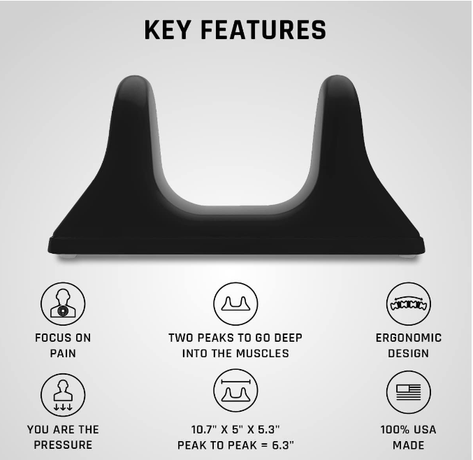 PSO-RITE Psoas Muscle Release Tool – Made in USA, Patented Deep Tissue Massage Device for Your Back, Hip Flexor & Trigger Point Relief, Night Black